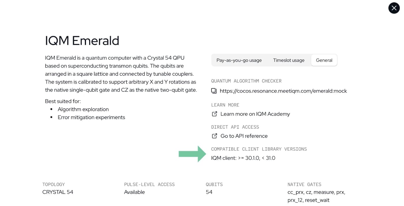 IQM Resonance versions